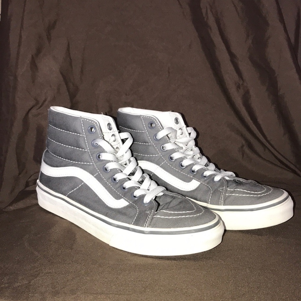 High top gray Vans women 7.5 Men 6.0